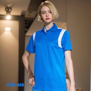 POLO, WOMEN'S POLO T-SHIRTS, PREMIUM PERFORMANCE WITH STYLE, ROYAL BLUE. COLOUR
